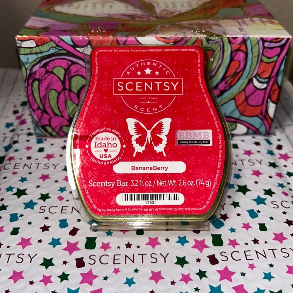 3 Wax Bars - Banana Berry Scentsy Wax Melts